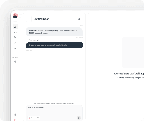 chat interface